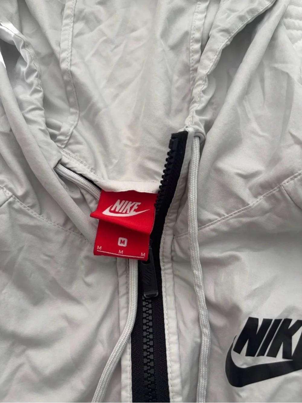 Nike vintage style black white windbreaker jacket